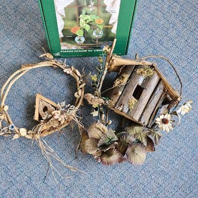 Wood Bird House decorations