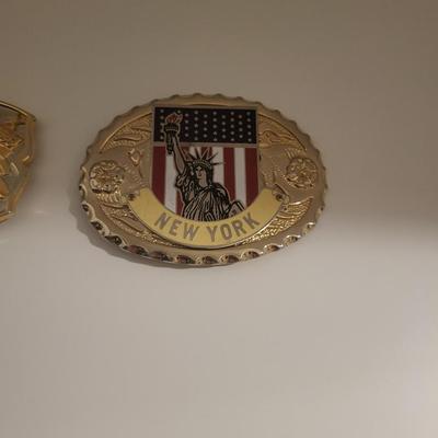 NEW YORK * STATUE OF LIBERTY BELT BUCKLES