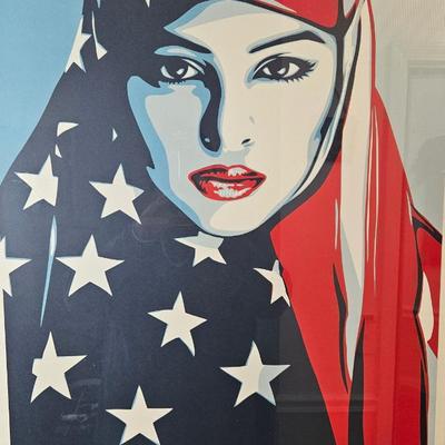 Signed Shepard Fairey " Greater Than Fear We The People Art " Print Offset 24x36