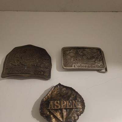 CENTRAL CITY * ASPEN * COLORADO * BELT BUCKLES
