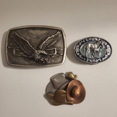 3 BELT BUCKLES