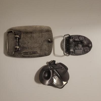 3 BELT BUCKLES