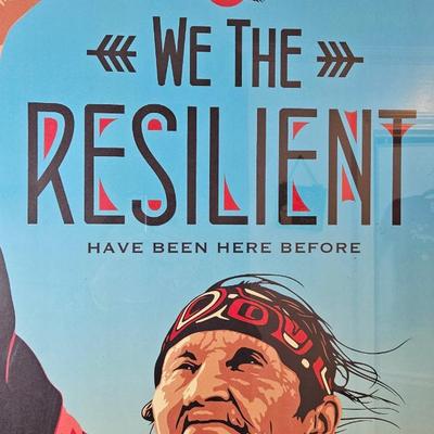 Rare Signed Shepard Fairey " We the Resilient have been here before "