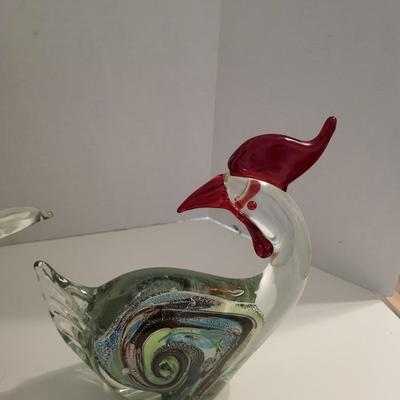 BLOWN GLASS ROOSTERS