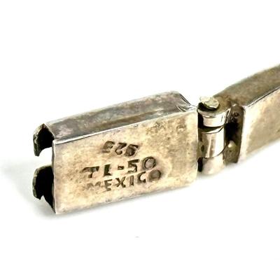 Vintage Sterling Silver .925 Bracelet with Stripe Design