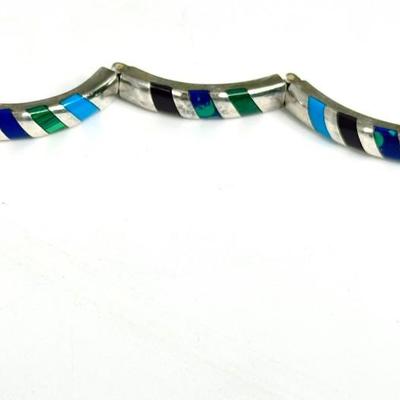 Vintage Sterling Silver .925 Bracelet with Stripe Design