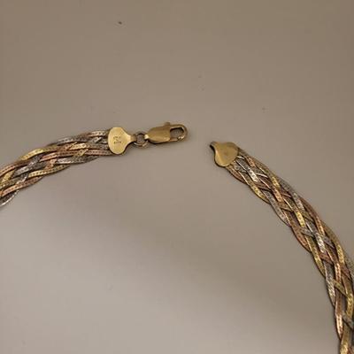 STERLING SILVER NECKLACE AND BRACELET 28 grams