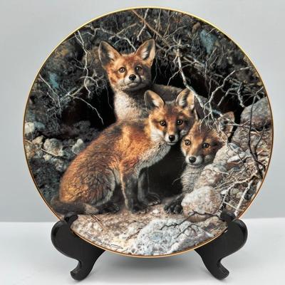 “Our Woodland Friends” w/ Authenticity-Set of 8 Collectible Plates, W.J. George