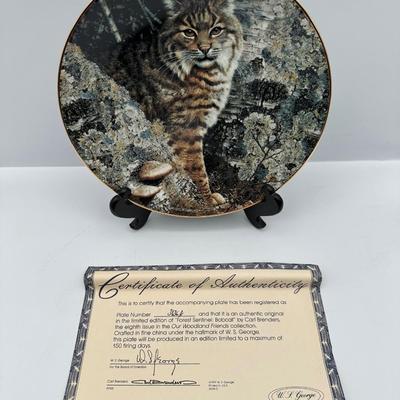 “Our Woodland Friends” w/ Authenticity-Set of 8 Collectible Plates, W.J. George