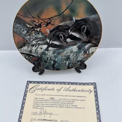 “Our Woodland Friends” w/ Authenticity-Set of 8 Collectible Plates, W.J. George