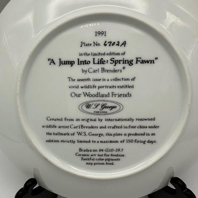 “Our Woodland Friends” w/ Authenticity-Set of 8 Collectible Plates, W.J. George