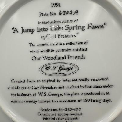 “Our Woodland Friends” w/ Authenticity-Set of 8 Collectible Plates, W.J. George