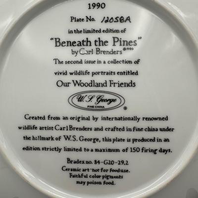 “Our Woodland Friends” w/ Authenticity-Set of 8 Collectible Plates, W.J. George