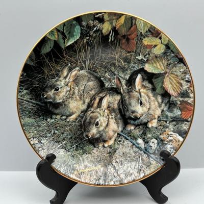 “Our Woodland Friends” w/ Authenticity-Set of 8 Collectible Plates, W.J. George