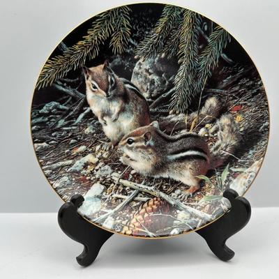 “Our Woodland Friends” w/ Authenticity-Set of 8 Collectible Plates, W.J. George