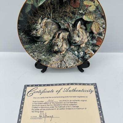 “Our Woodland Friends” w/ Authenticity-Set of 8 Collectible Plates, W.J. George