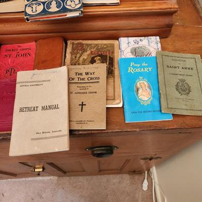 Vintage Book Lot Religious, Alice's Adventures in Wonderland, and others