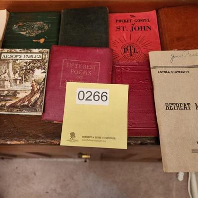 Vintage Book Lot Religious, Alice's Adventures in Wonderland, and others