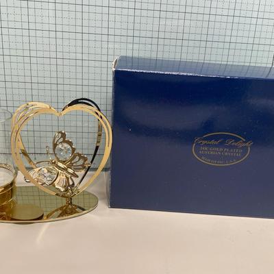 24k Gold Plated Austrian and Crystal butterfly