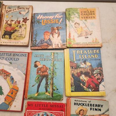 Lot of Children Books , The Little Engine that Could, Lassie, Huckleberry Finn, The Gay Book