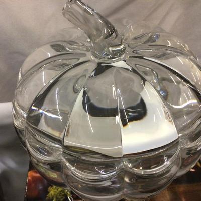 Lead Crystal Large Apple and Pumpkin in Box