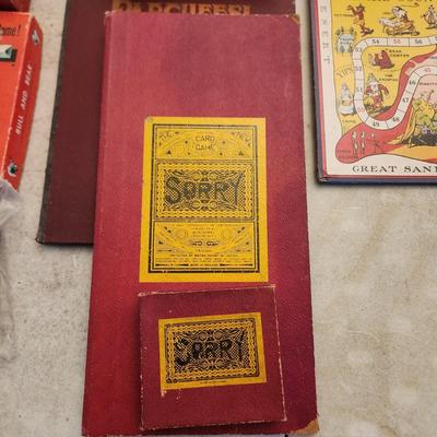 Large Lot of Board Games Pit, Lotto, Hearts, Parcheesi, Sorry, Tidley Winks, Wonderful Game of Oz Board