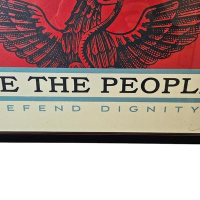 Rare Signed Shepard Fairey "We the People * Defend Dignity " Artwork