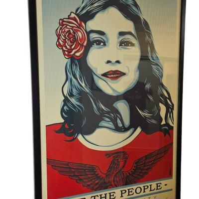 Rare Signed Shepard Fairey "We the People * Defend Dignity " Artwork