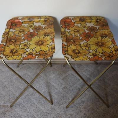 Lavada Set of 2 Metal Folding Trays