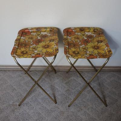 Lavada Set of 2 Metal Folding Trays