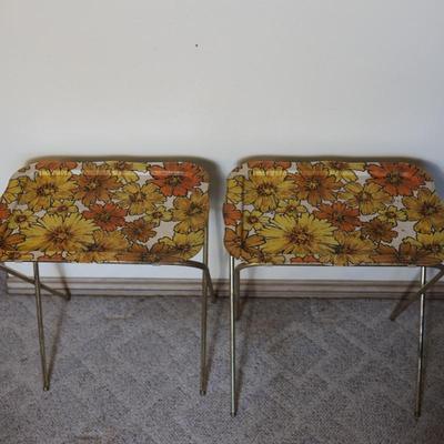 Lavada Set of 2 Metal Folding Trays