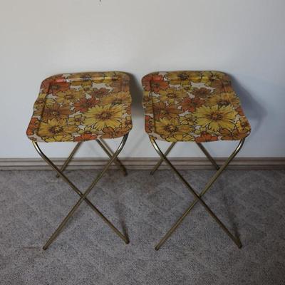 Lavada Set of 2 Metal Folding Trays