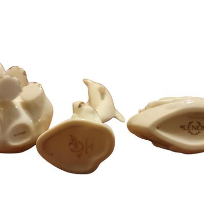 Set of 3 Lenox animal figures, dolphin, elephant and swan