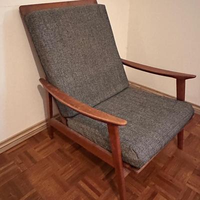 Vintage Mid Century Modern High Back Lounge Chair