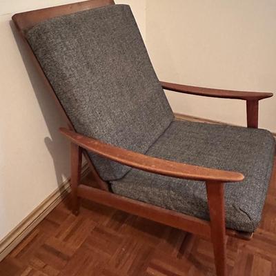 Vintage Mid Century Modern High Back Lounge Chair