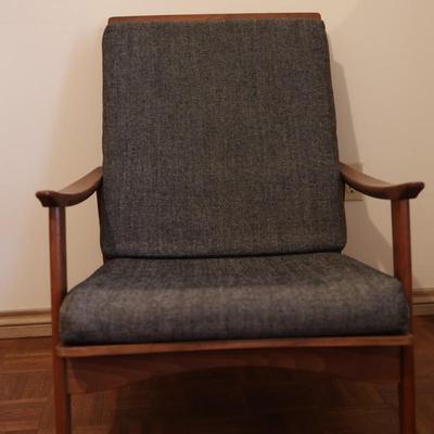 Vintage Mid Century Modern High Back Lounge Chair
