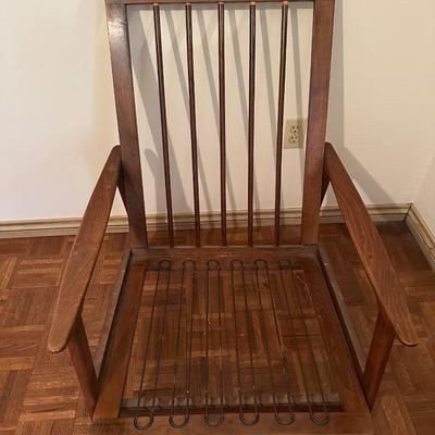Vintage Mid Century Modern High Back Lounge Chair