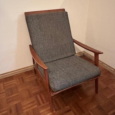 Vintage Mid Century Modern High Back Lounge Chair