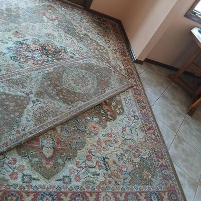 Large 7' x 10' area rug with matching runner
