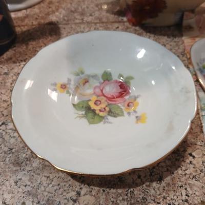 Teatime! Assortment of small dishware and a nice Mayfair collection tea pot