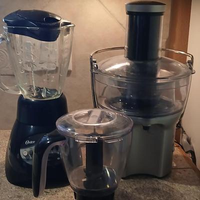 Oster 12 speed blender with a nice Compact Breville Juice Fountain