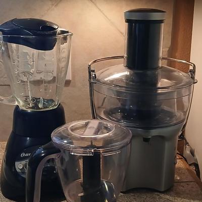 Oster 12 speed blender with a nice Compact Breville Juice Fountain
