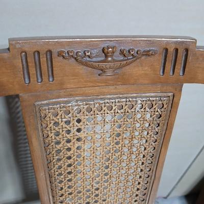 Antique Helmer Mfg. cane backed Rocking Chair with Cane Seat