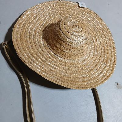 Two hats, each with a purse