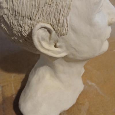 Plaster Male Bust head statue Artwork