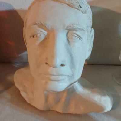 Plaster Male Bust head statue Artwork