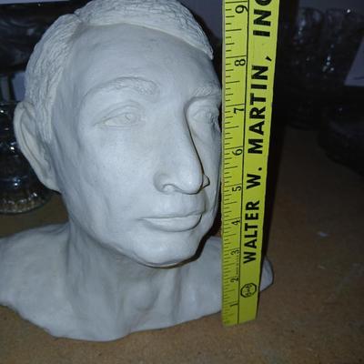 Plaster Male Bust head statue Artwork