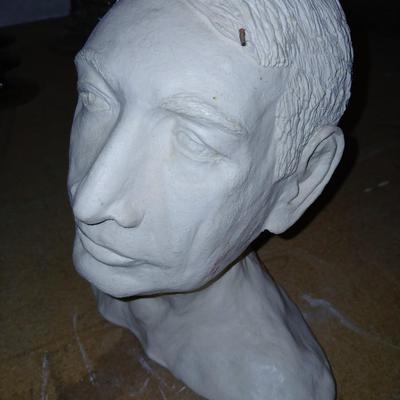 Plaster Male Bust head statue Artwork