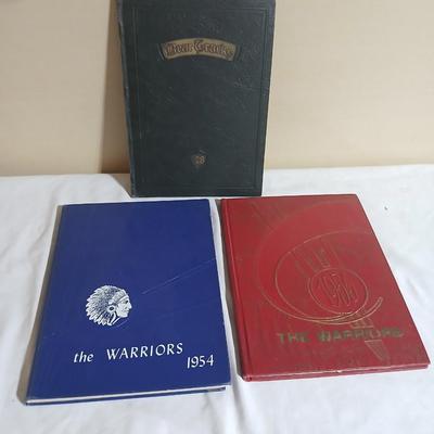 Vintage Yearbooks - 1928 Bear Tracks - 1954 Kansas City "The Warriors"