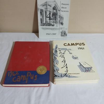 Fresno High School yearbooks - Fresno California 1961 - 1962- and 40-year reunion booklet